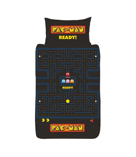 Maze Reversible Duvet Set Multicoloured Pac-Man