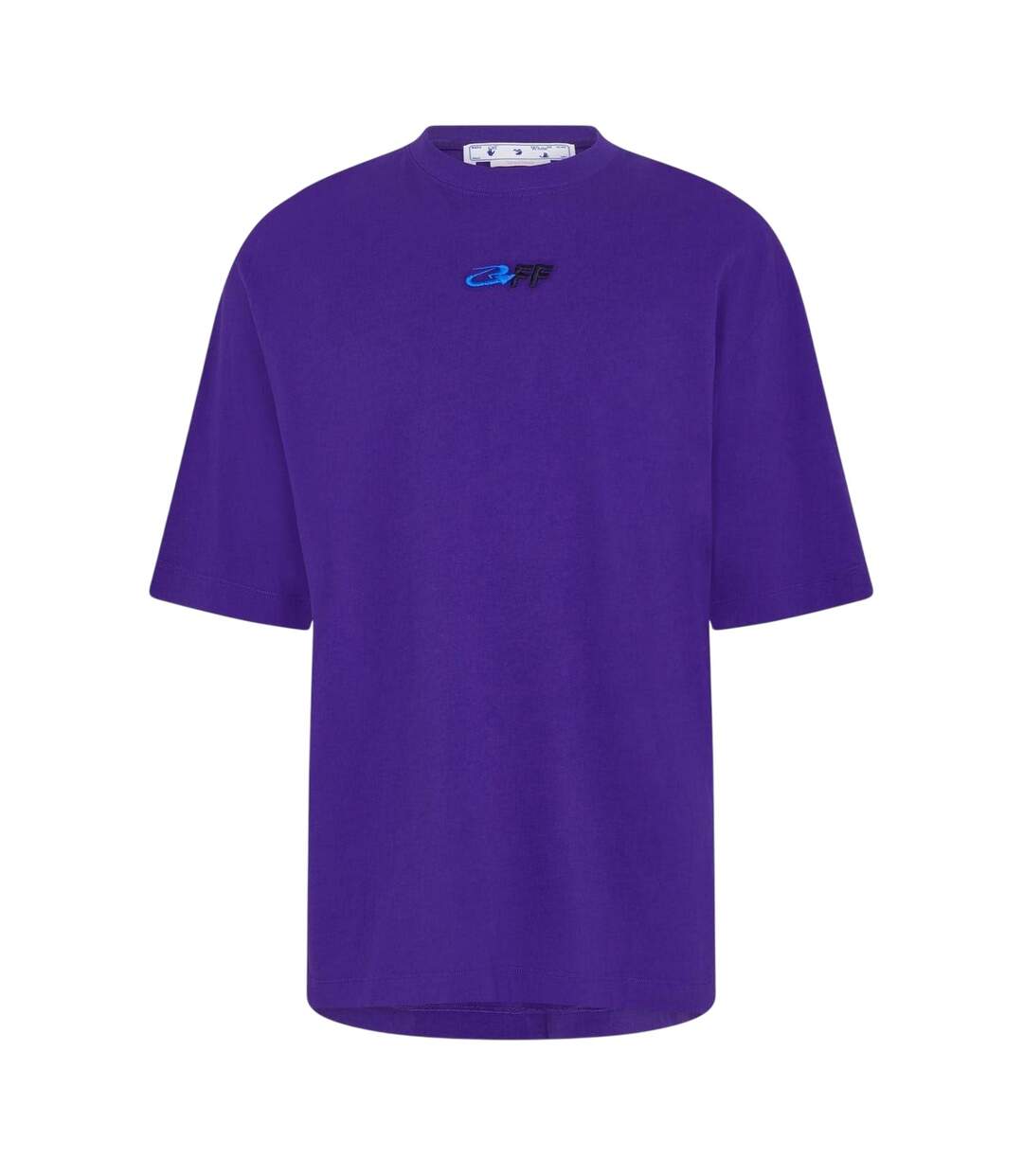 T-shirt Homme Violet Off White-1