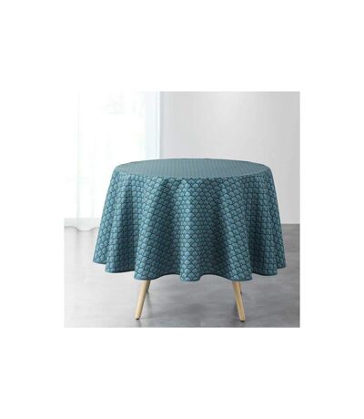 Nappe Ronde Imprimée Art Chic 180cm Bleu