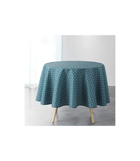 Nappe Ronde Imprimée Art Chic 180cm Bleu