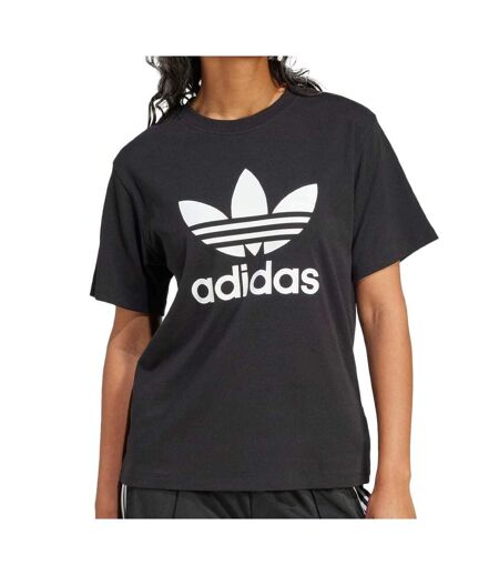 T-shirt Noir Femme Adidas Boxy - L