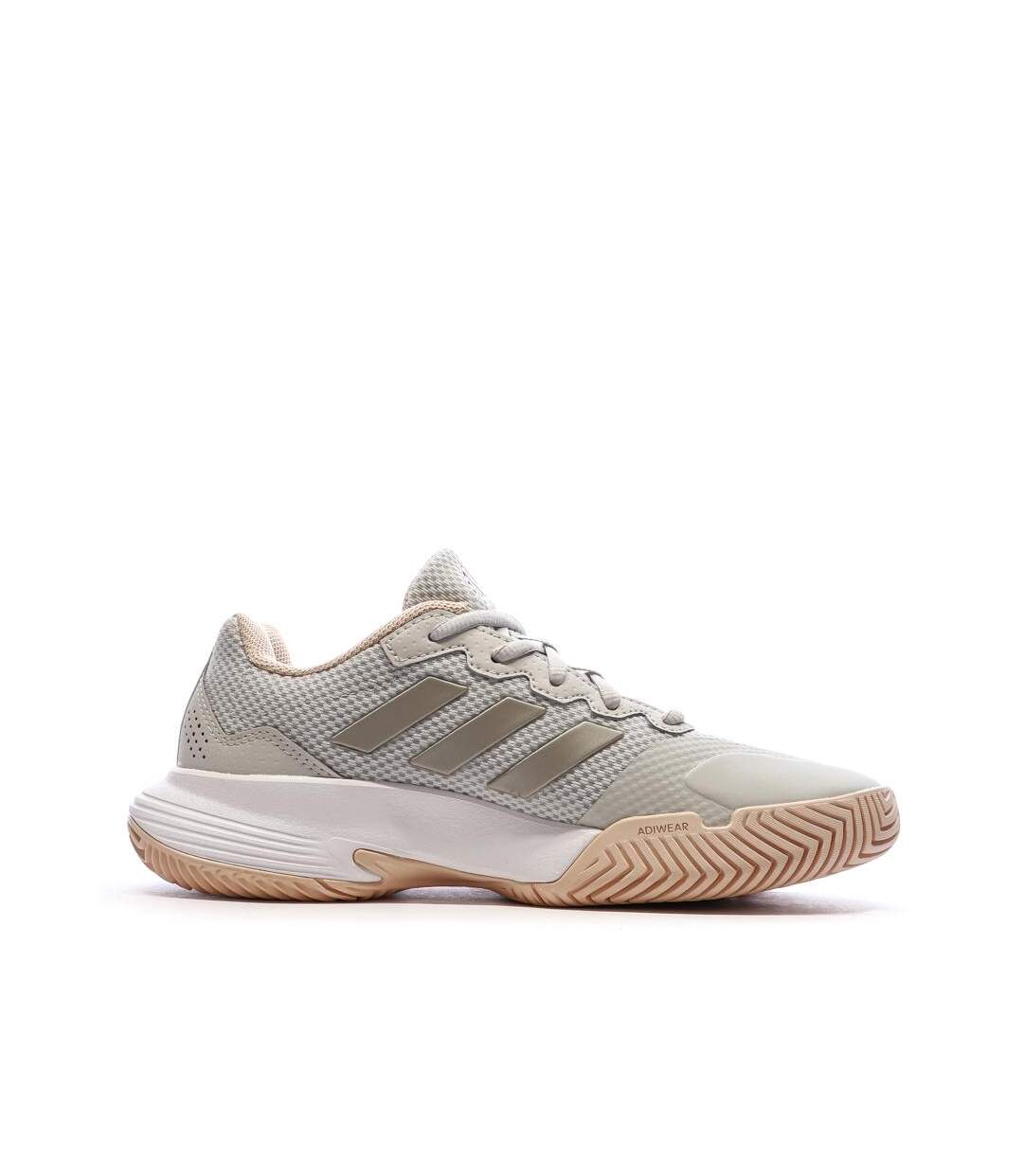 Baskets grises/roses femme adidas gamecourt 2-2