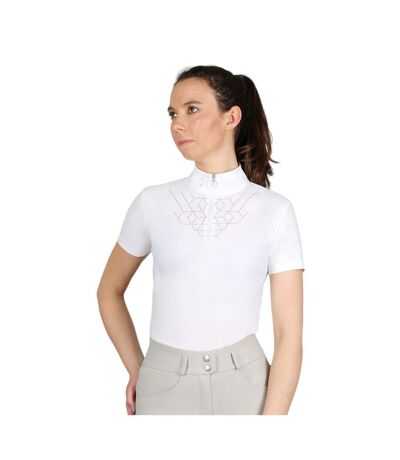 Womens/ladies Ledmore Diamante Show Shirt White Coldstream