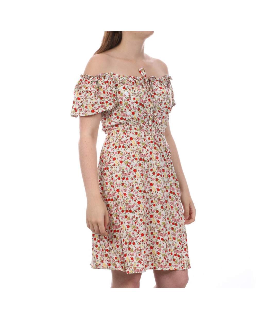 Robe Blanche à fleurs Femme Vero Moda Easy - S-1