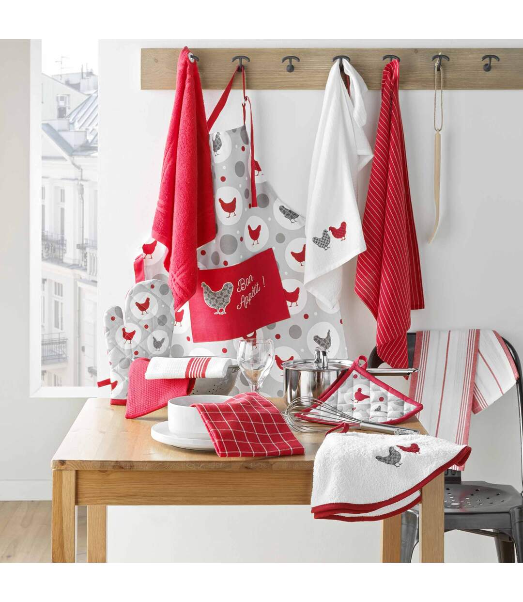 Gant de Cuisine à Pince Suzette 24cm Rouge-3