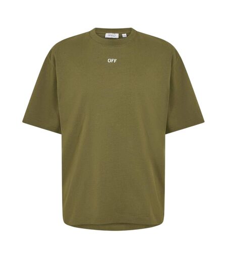 Mens Small Logo Oversized T-shirt Moss White Off White