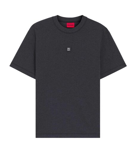 Mens Ribbed Crew Neck T-shirt Medium Grey Hugo