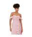 Robe Mi-longue Motif/style Embelli De Floral Femme Rose Clair Maya Deluxe-4