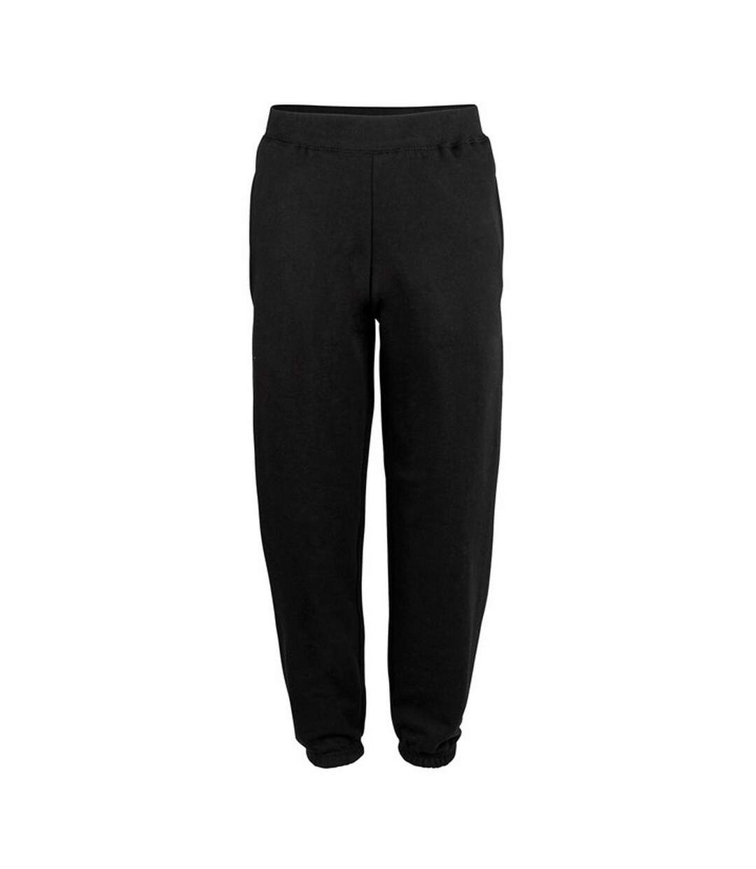 College Cuffed Sweatpants / Jogging Bottoms Deep Black Awdis-2