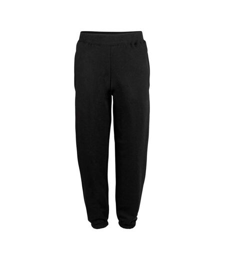 College Cuffed Sweatpants / Jogging Bottoms Deep Black Awdis