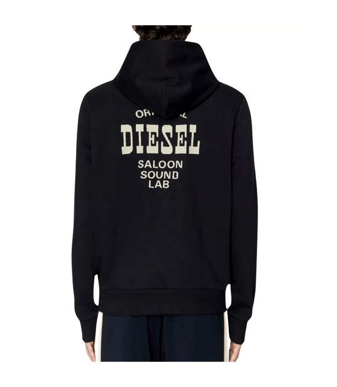 Sweat À Capuche Motif/style Logo Saloon Homme Noir Diesel-2