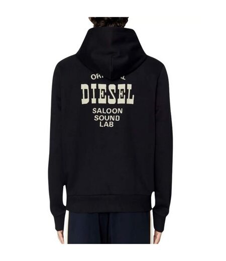 Sweat À Capuche Motif/style Logo Saloon Homme Noir Diesel
