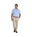 Chemise Manches Courtes Motif/style À Rayures Orleans Homme Bleu Ciel Raging Bull-1