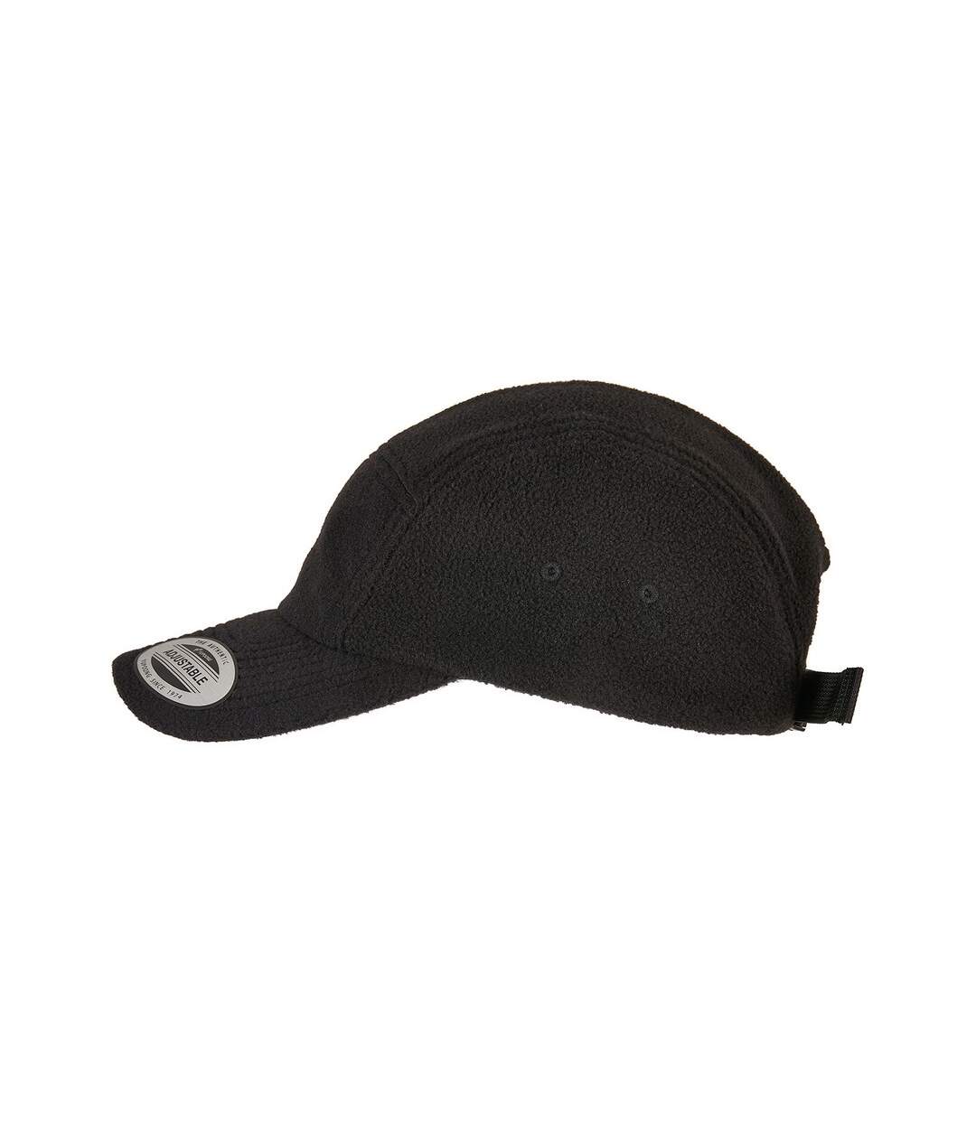 Unisex adult jockey polar fleece cap black Flexfit-3