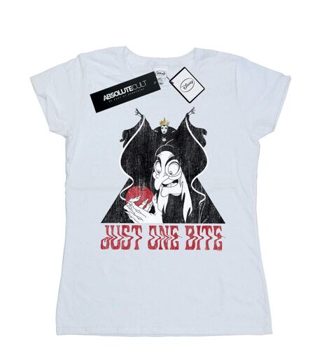 Disney T-shirt en coton Femmes/Ladies Snow White Just One Bite (Blanc) - UTBI15252
