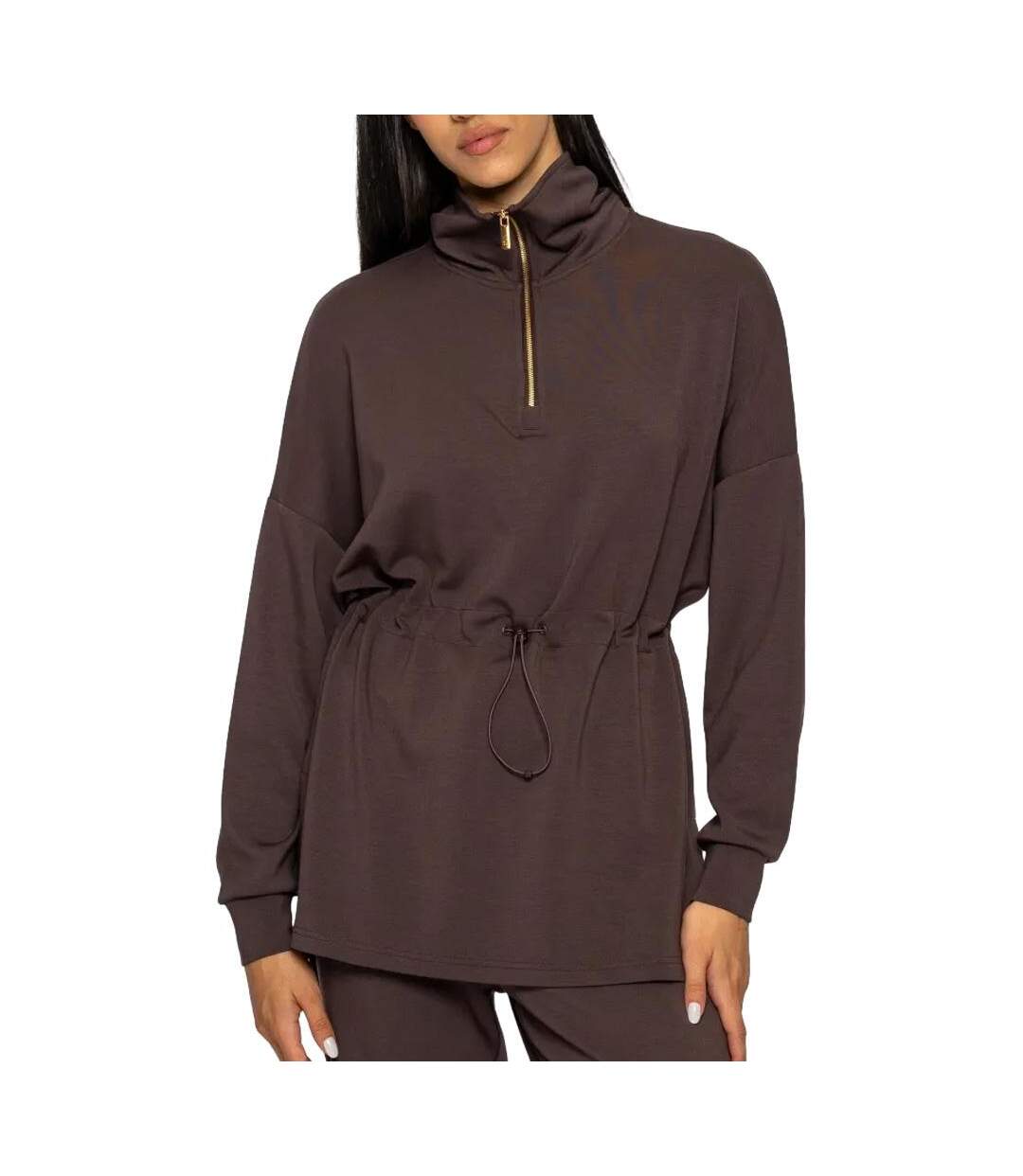 Sweat marron foncé femme soul studio hz-1