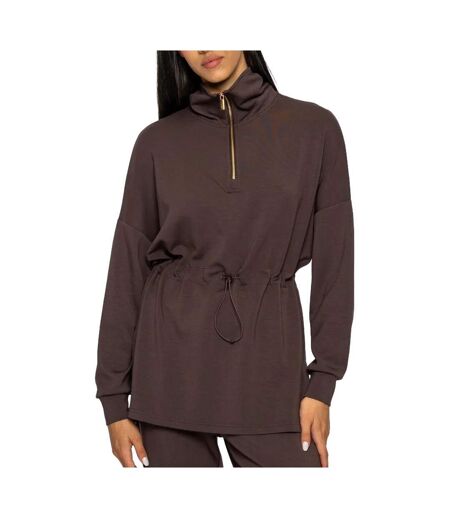 Sweat marron foncé femme soul studio hz