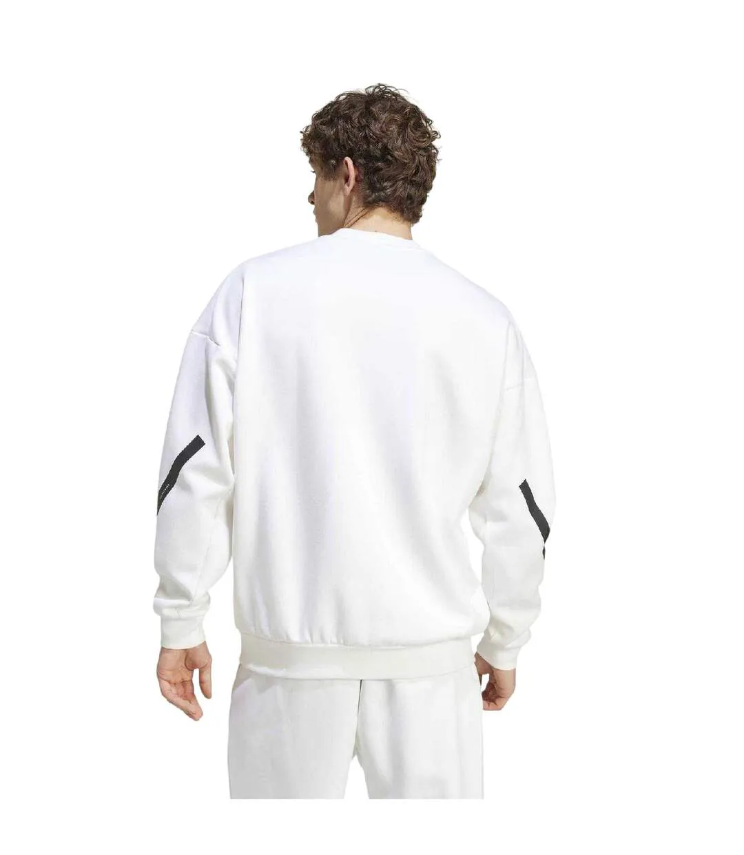 Mens Z.n.e. Crew Neck Loose Sweatshirt White Adidas-2