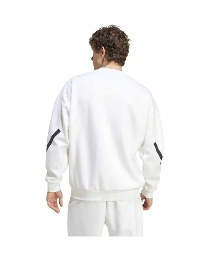 Mens Z.n.e. Crew Neck Loose Sweatshirt White Adidas