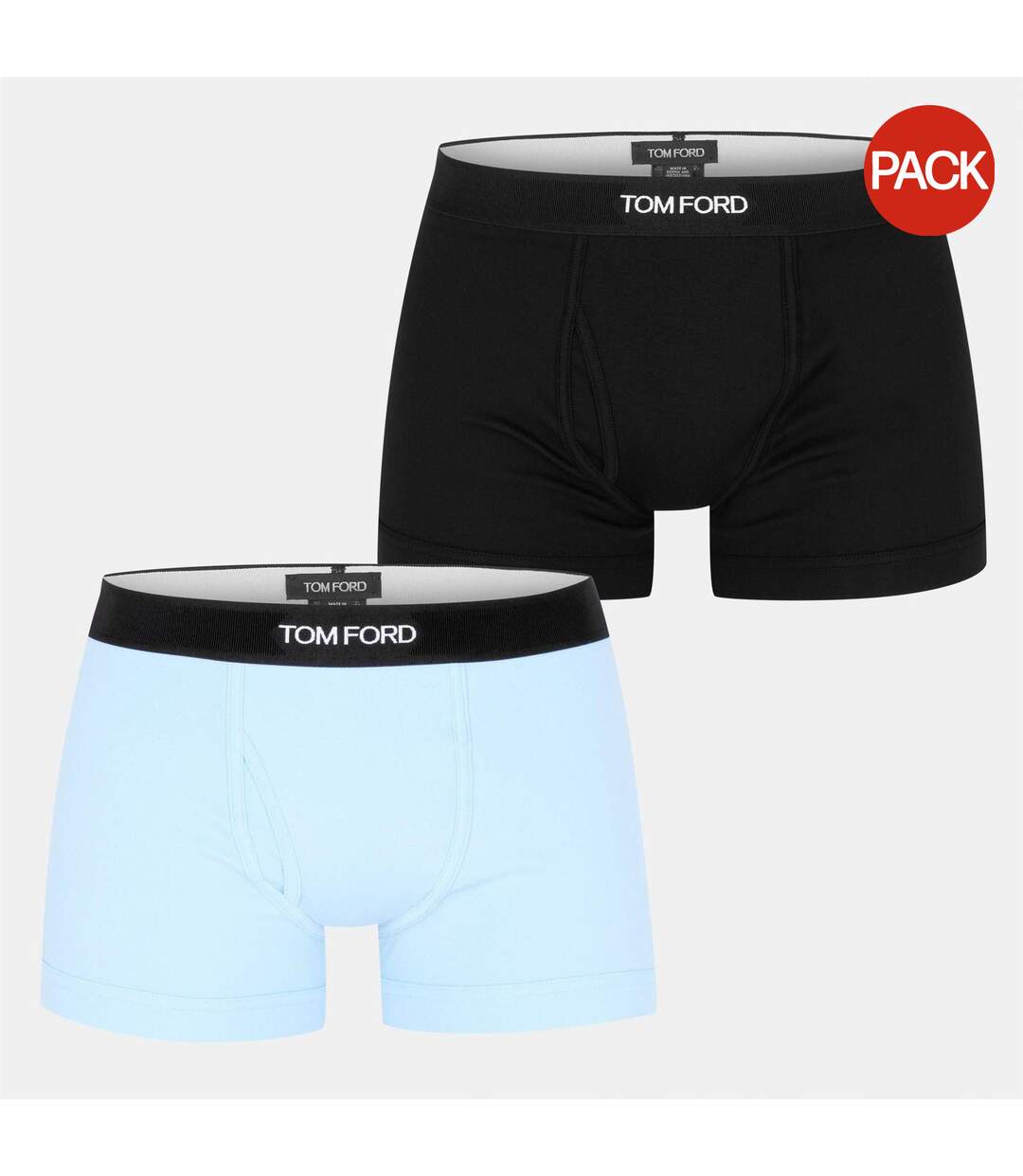 Pack Of 2  Mens Logo Boxer Shorts  Black Aqua Tom Ford-1