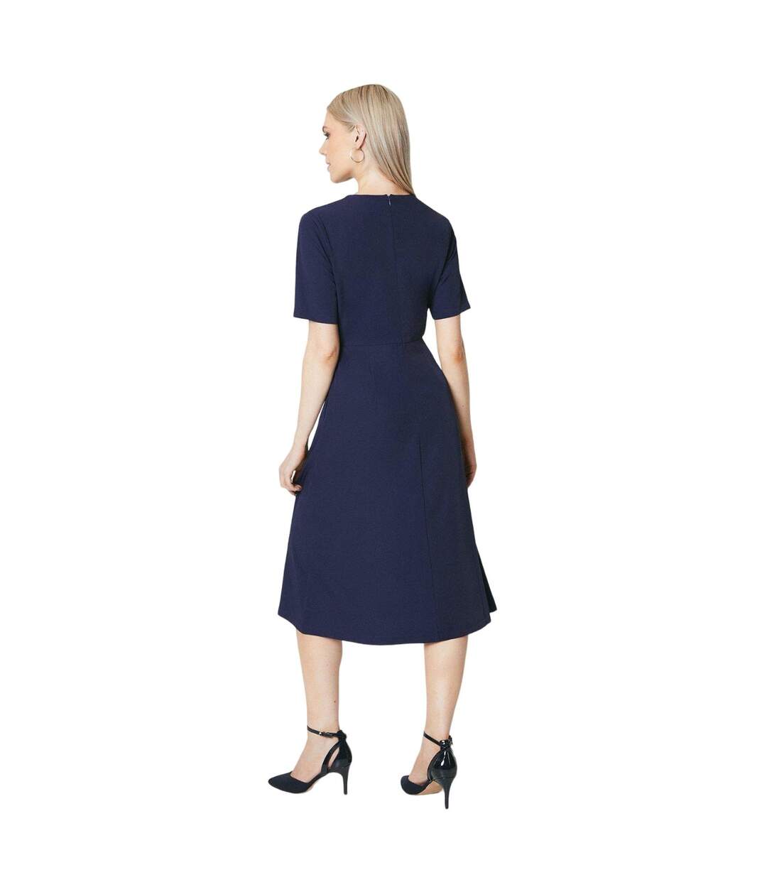 Robe mi-longue femme bleu marine Principles-2