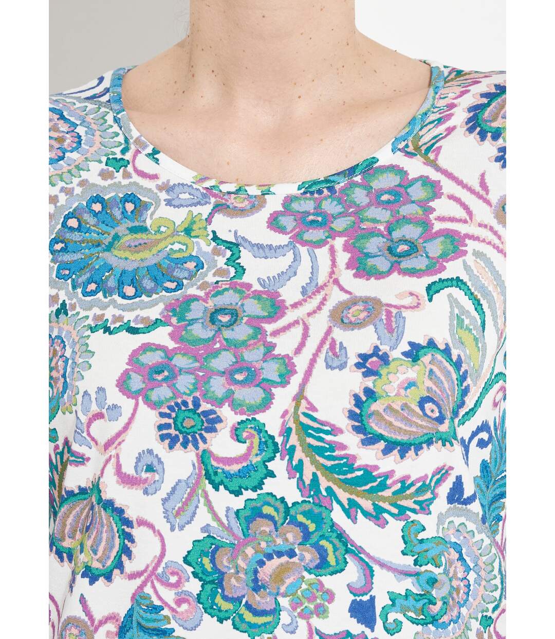 T-shirt manches longues imprimé pastel-4