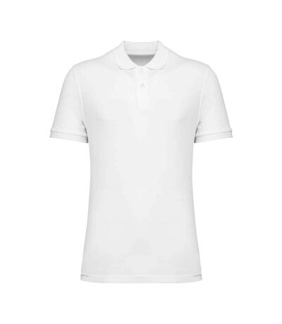 Mens pique polo shirt white Native Spirit