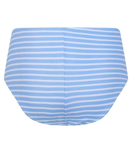 Womens/ladies Paloma Striped Swim Briefs Blue White Regatta