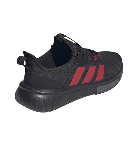 Mens Kaptir 4.0 Leather Trainers Charcoal Red Adidas