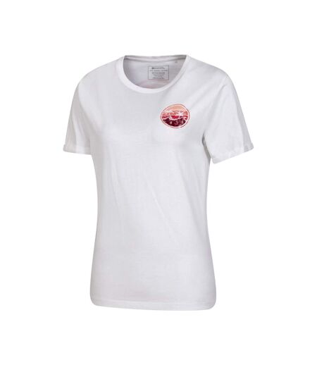 Mountain Warehouse Womens/Ladies Palm Wave Natural Cotton Loose Fit T-Shirt (White) - UTMW3048