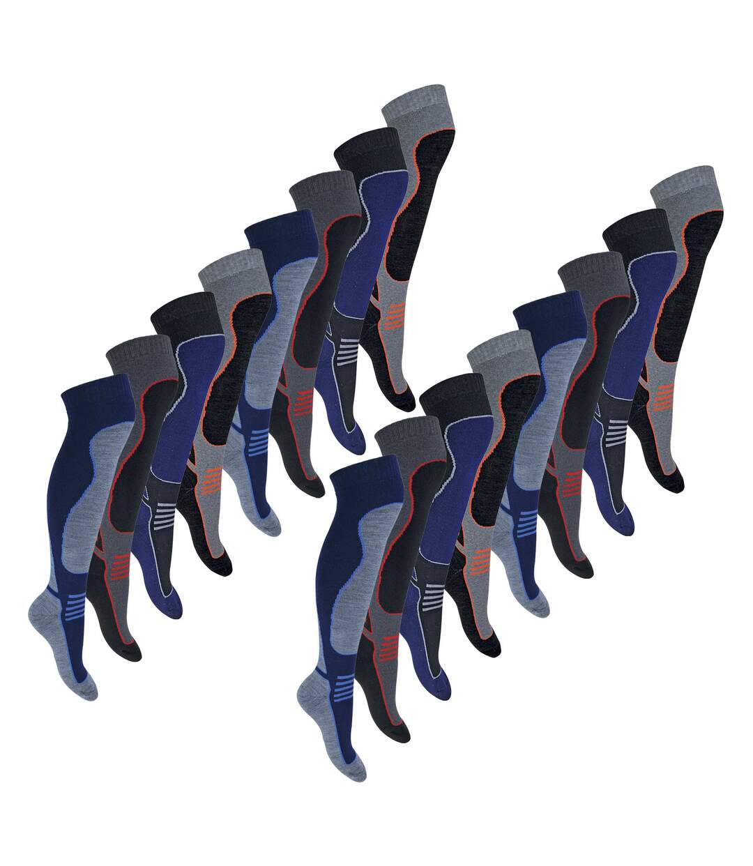 12 Pack Mens Ladies Knee High Wool Ski Socks 2.0 TOG Full Cushion Socks-1