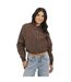 Womens/ladies Bomber Jacket Dark Chocolate Brave Soul-2