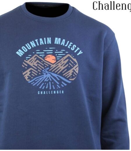 CHALLENGER PARK1 — Sweat imprimé marine : le style sportswear ultra-confort