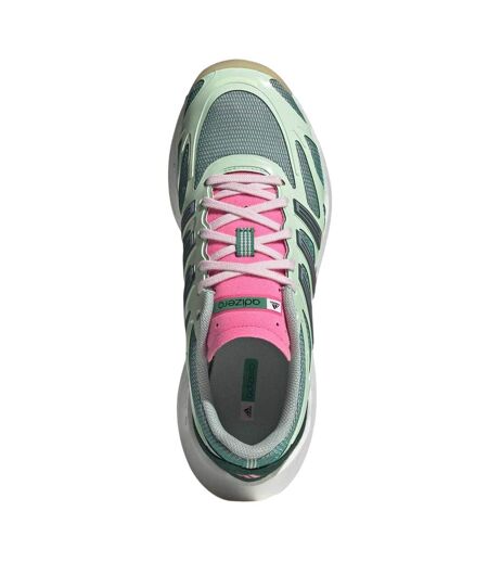 Childrens/kids Adizero Trainers Green Pink Adidas