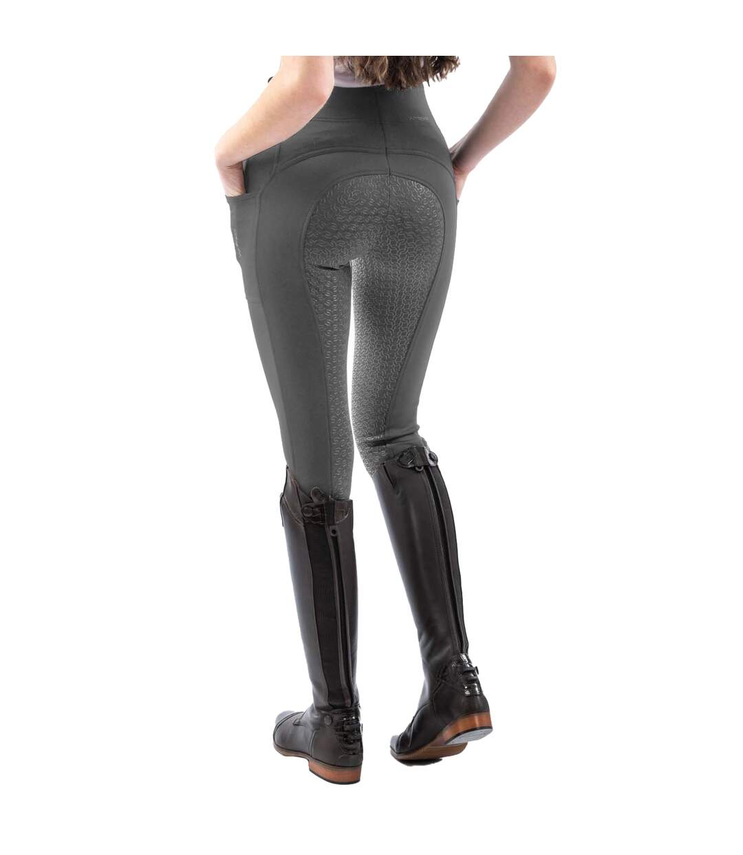 Womens/ladies Westwick Horse Riding Tights Grey Whitaker-2