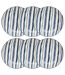 Lot de 6 Assiettes Creuses Umami Rayure 20cm Bleu-2