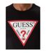 Mens Question Mark Organic Cotton Logo T-shirt Jet Black Guess-3