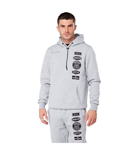 Mens Mono Hybrid Hoodie Grey Marl Mercier