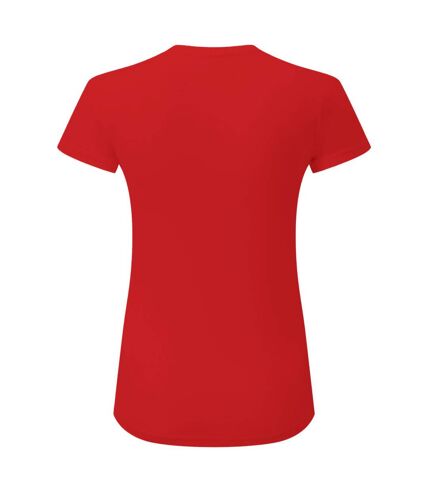 Tri Dri Womens/Ladies Panelled Crew Neck T-Shirt (Fire Red)