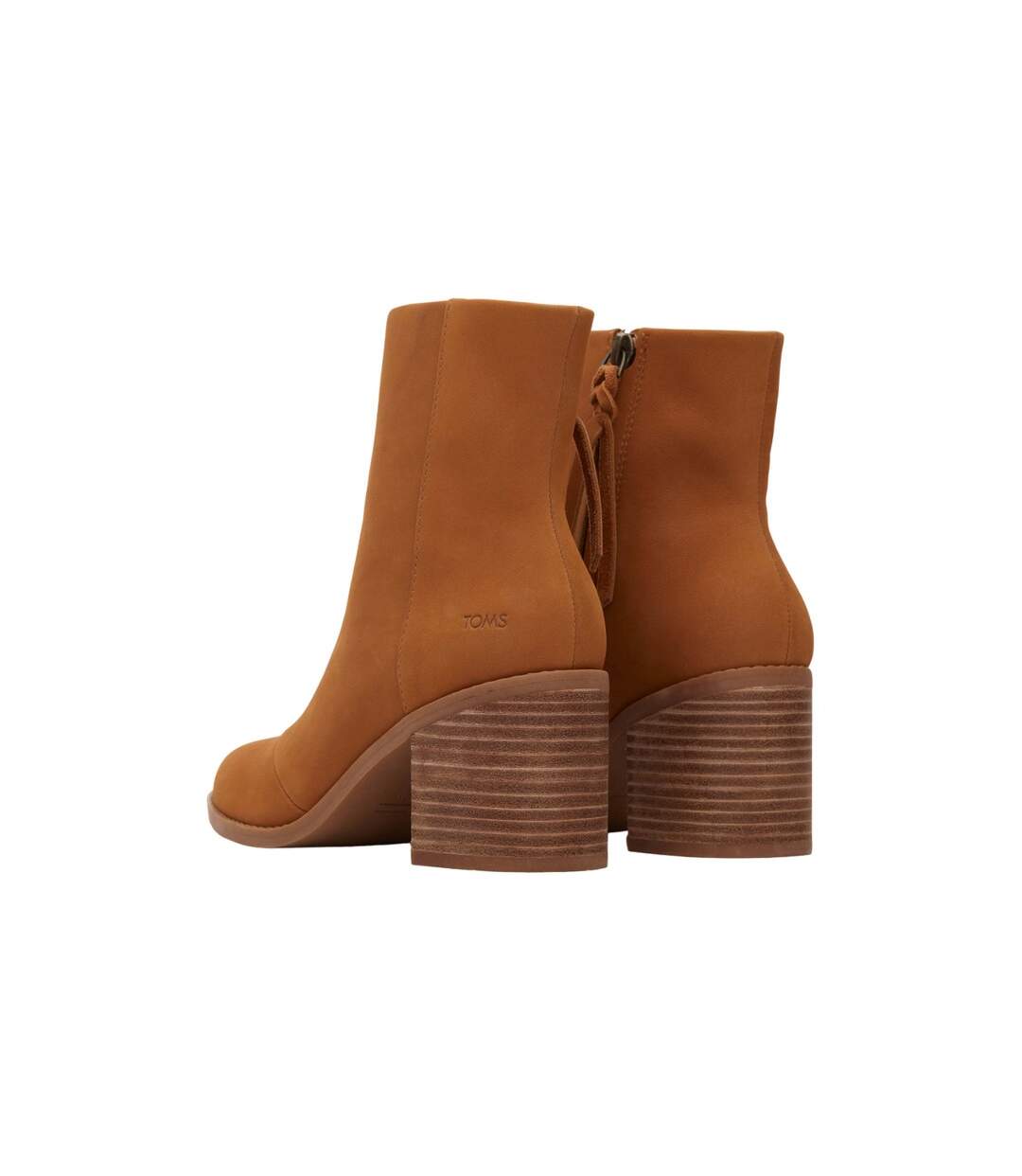 Womens/ladies Evelyn Leather Boots Tan Toms-2