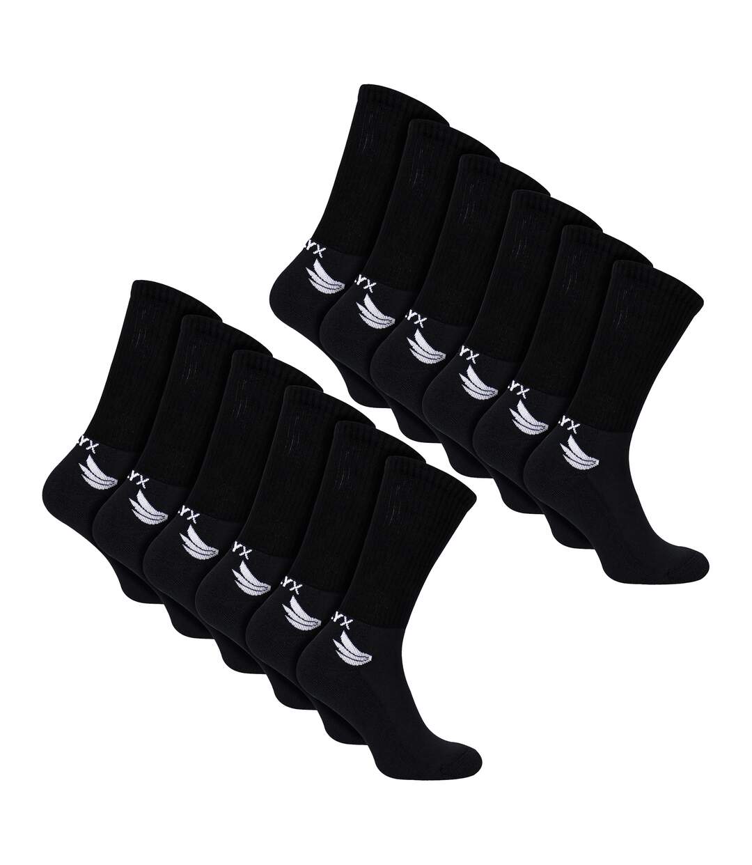 12 Pack Mens Bamboo Sports Socks | Reinforced Heel & Toe Breathable Socks-1