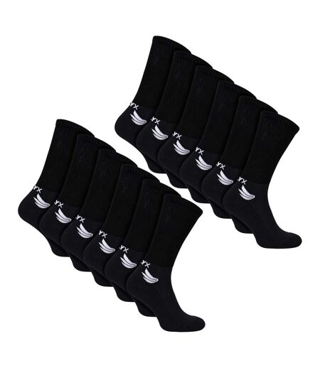 12 Pack Mens Bamboo Sports Socks | Reinforced Heel & Toe Breathable Socks