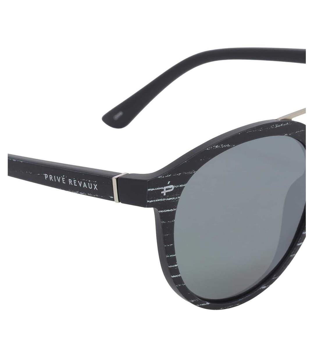 Lunettes De Soleil Motif/style Arrondi The Texan Homme Taille Unique Noir Marbré Prive Revaux-3