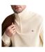 Mens Micro Textured Half Zip Sweatshirt Cream Gant-4