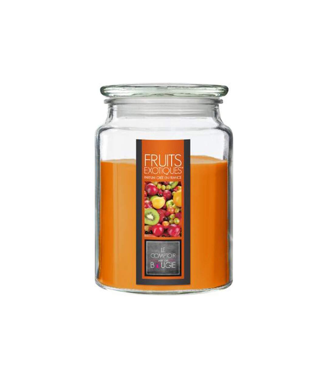 Bougie Parfumée en Verre Couvercle 510g Fruits Exotiques-2