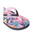Womens/ladies Swish Flowers Flip Flops Dusky Purple Animal-4