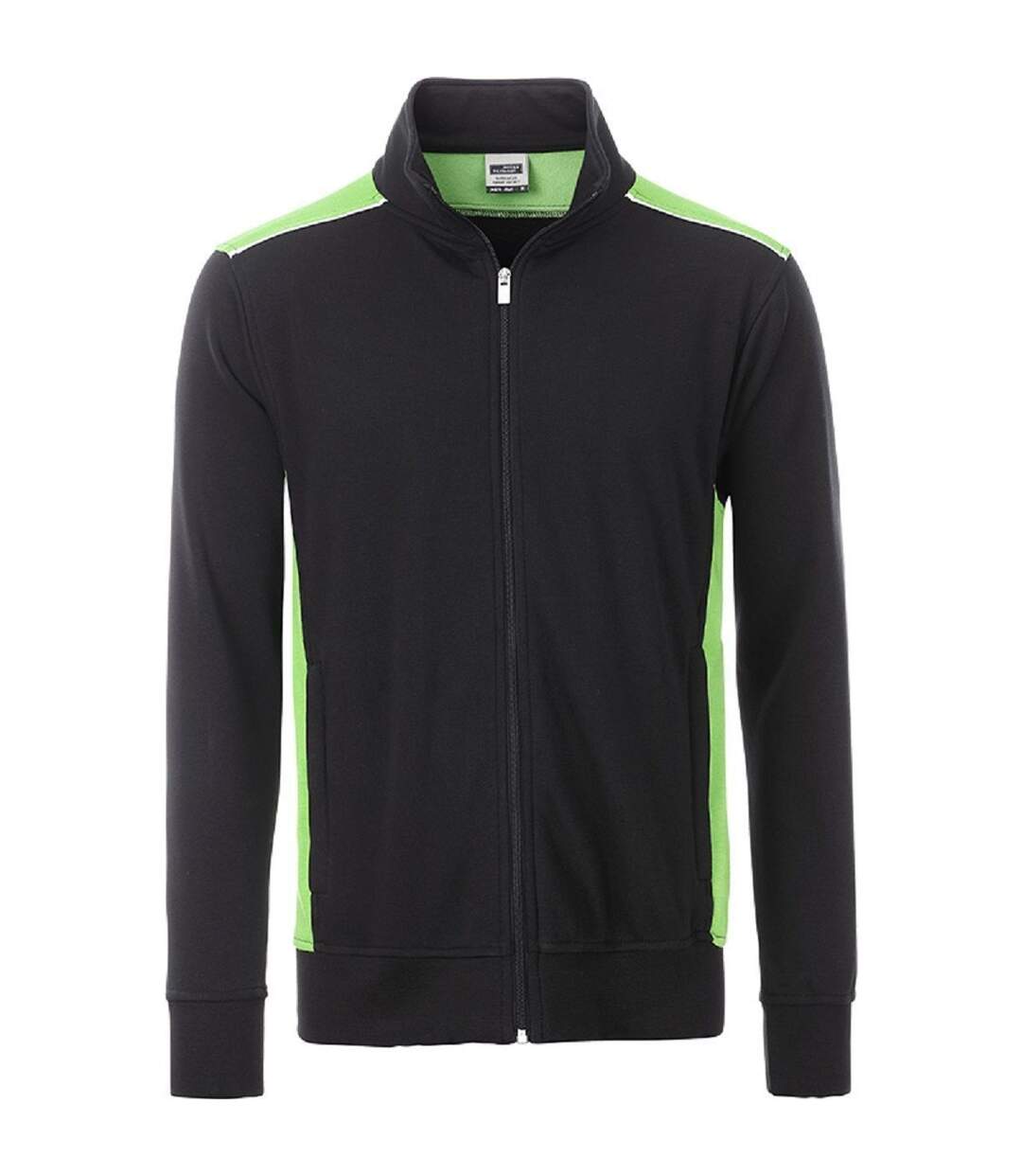 Sweat de travail zip intégral - homme - JN870 - noir