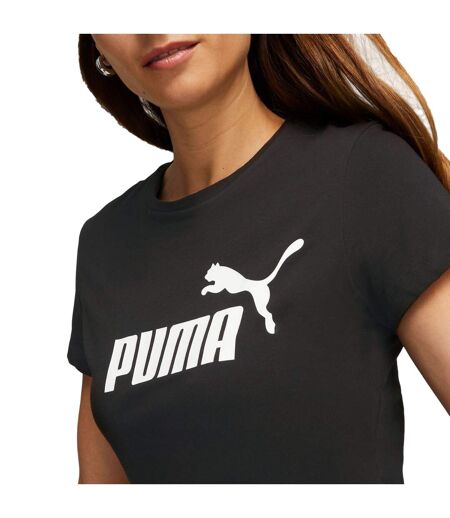 Womens/ladies Essential Logo T-shirt Black Puma