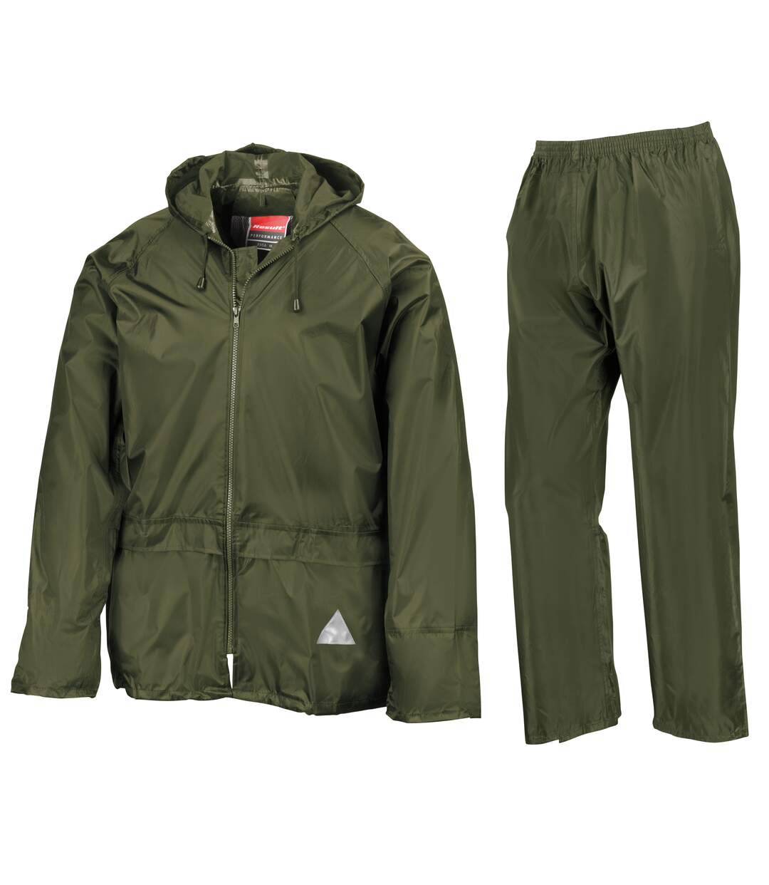 Result Mens Heavyweight Waterproof Rain Suit (Jacket & Trouser Suit) (Olive) - UTRW3238-2