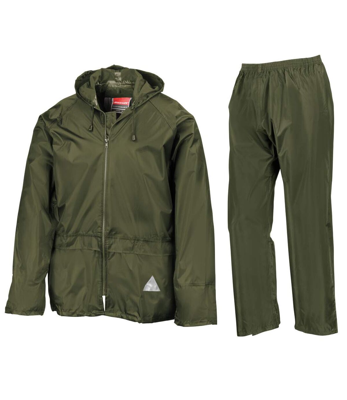 Result Mens Heavyweight Waterproof Rain Suit (Jacket & Trouser Suit) (Olive) - UTRW3238